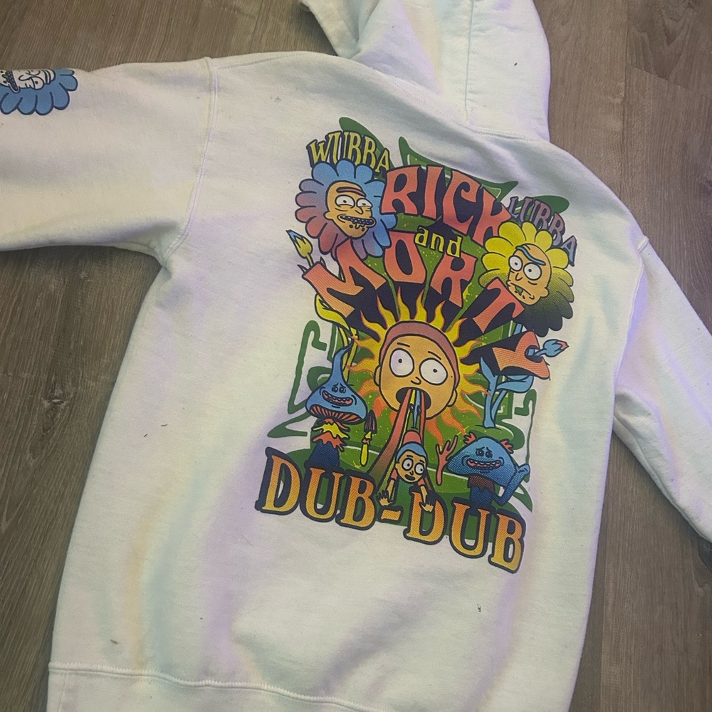 White Rick and Morty hoodie